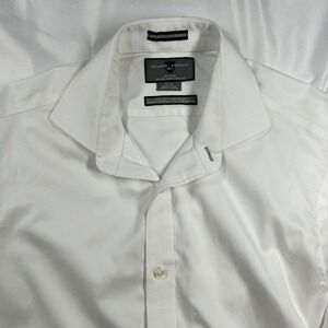 Black Brown 1826 Mens White Slim Fit Non Iron Dress Shirt 15 33 Egyptian Cotton